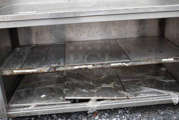 Stainless Steel Table w/ Back Splash and 2 Under Shelves on Commercial Casters. 56x27x36 - Image 5 of 6