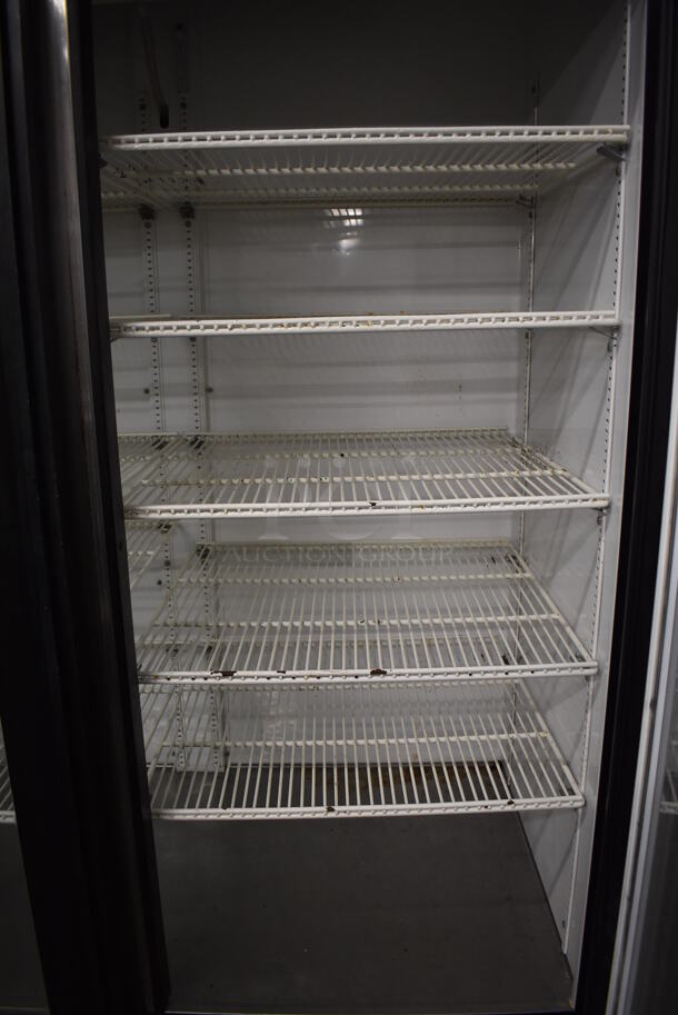 True GDM-72 Metal Commercial 3 Door Reach In Cooler Merchandiser w/ Poly Coated Racks on Commercial Casters. 115 Volts, 1 Phase. 78x31x84. Tested and Powers On But Temps at 47 Degrees - Image 6 of 6