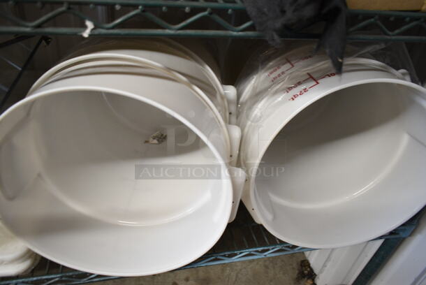 ALL ONE MONEY! Tier Lot of BRAND NEW SCRATCH AND DENT! Various Items Including 4 San Jamar CB182412WH Cut-N-Carry® 24" x 18" x 1/2" White Cutting Board with Hook, 176RNDWH22 White Round Polypropylene Food Storage Container, Poly White Buckets - Image 3 of 12