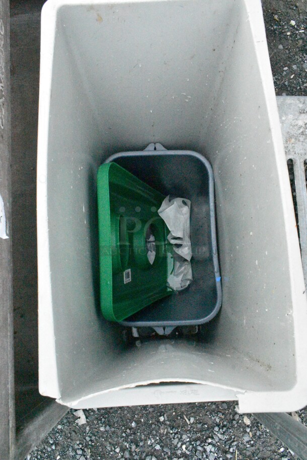 3 Poly Items; 2 Slim Jim Trash Cans and 3 Tier Cart. 3 Times Your Bid!  - Image 4 of 9