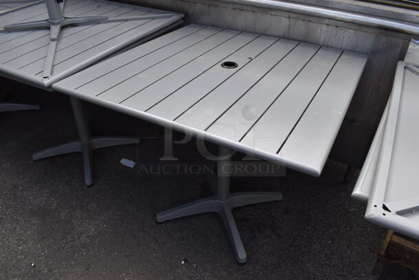 4 Gray Poly Patio Tables. 4 Times Your Bid! - Image 2 of 4