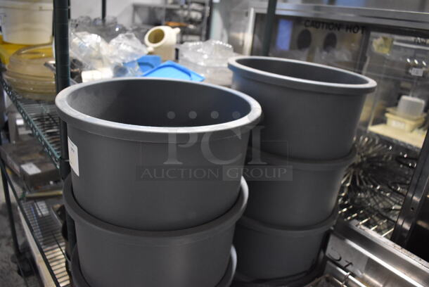 12 BRAND NEW! Rubbermaid Gray Poly Round Trash Cans. 13.5x13.5x27. 12 Times Your Bid! - Image 4 of 4
