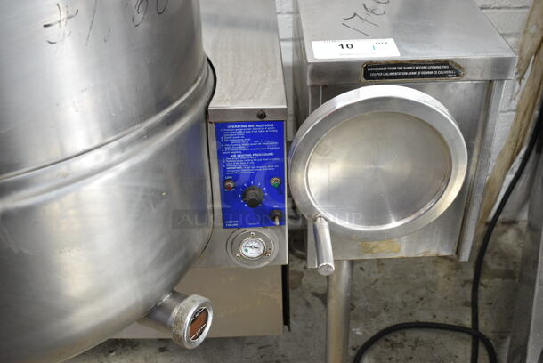 Cleveland KGL-40T Stainless Steel Commercial Floor Style Natural Gas Powered 40 Gallon Steam Kettle Manual Tilting Kettle.  - Image 3 of 7