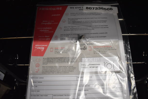 BRAND NEW SCRATCH AND DENT! Frigidaire FCWS2727ASA Stainless Steel Electric Powered Convection Oven w/ View Through Door. 120-208/240 Volts, 1 Phase. 27x27x28 - Image 8 of 9