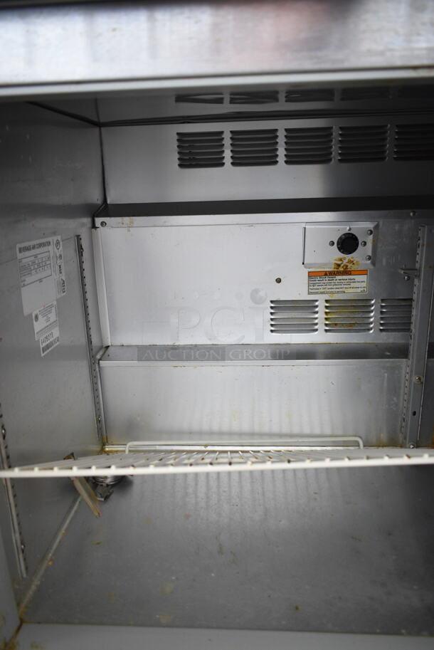 Beverage Air WTR48A Stainless Steel Commercial 2 Door Undercounter Cooler on Commercial Casters. 115 Volts, 1 Phase. Tested and Does Not Power On - Image 4 of 5
