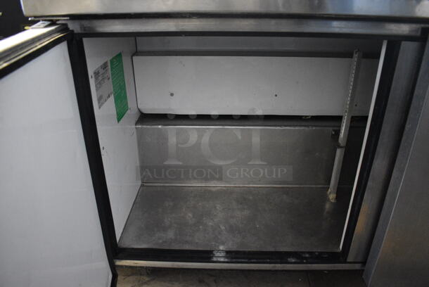 True Model TWT-60F Stainless Steel Commercial 2 Door Work Top Freezer on Commercial Casters. 115 Volts, 1 Phase. 60.5x30x39. Tested and Powers On But Temps at 34 Degrees - Image 5 of 7