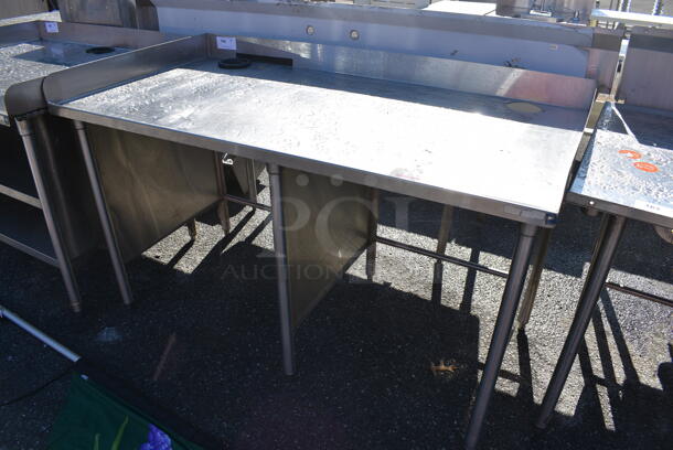 Stainless Steel Commercial Table w/ Back and Side Splash Guards. 62x32x38 - Image 2 of 4