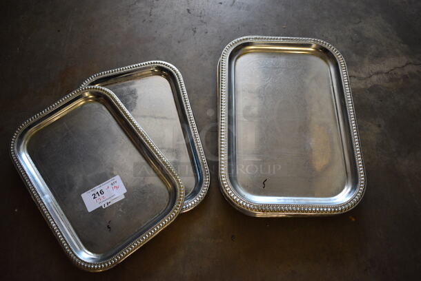 ALL ONE MONEY! Lot of 19 Various Metal Trays. Includes 14x21x1