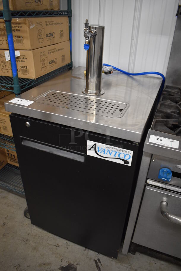 Avantco 178UDD1HC Stainless Steel Commercial Direct Draw Kegerator w/ Beer Tower and Coupler on Commercial Casters. 115 Volts, 1 Phase. 23.5x30.5x51. Tested and Working! - Image 2 of 8