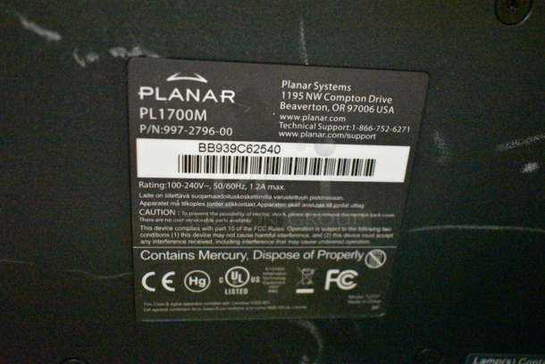 Radiant POS Monitor, Planar Monitor, 2 Receipt Printers, Uninterruptible Power Supply, HP Printer, Receipt Printer Paper Rolls.  - Image 10 of 12