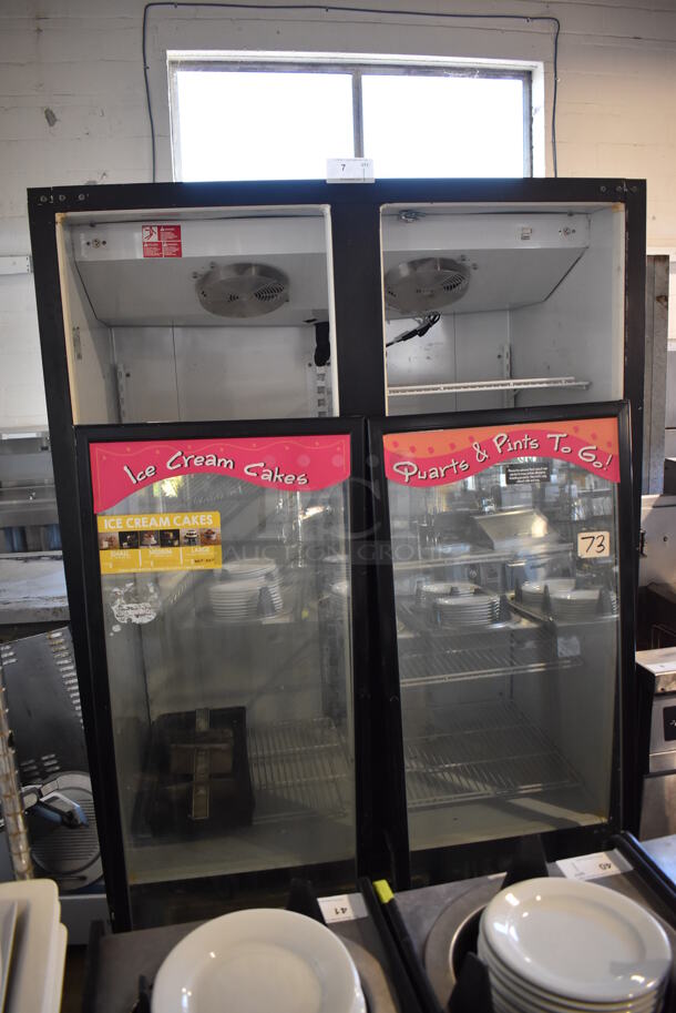 Master-Bilt BLG-48HD Metal Commercial 2 Door Reach In Freezer Merchandiser. Doors Need To Be Reattached. 208-230 Volts, 1 Phase. 52x32x80 - Image 3 of 7