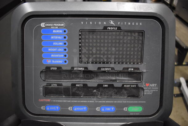 Vision Fitness HRT R2600 Metal Commercial Floor Style Stationary Exercise Bicycle. 27x60x51. Tested and Working! - Image 5 of 8