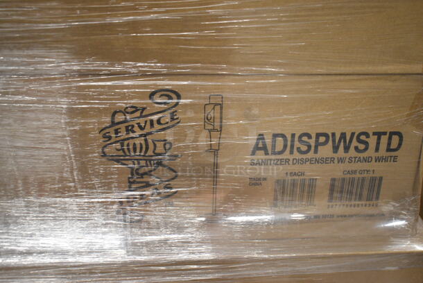 PALLET LOT of 60 BRAND NEW IN BOX! Service Ideas ADISPWSTD 27 oz Gel Soap and Hand Sanitizer Dispenser w/ Floor Stand - 53"H, White. 60 Times Your Bid! - Image 3 of 5