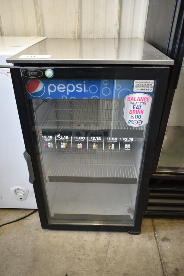 QBD DC6LP-HC Metal Commercial Single Door Mini Cooler Merchandiser w/ Poly Coated Racks. 115 Volts, 1 Phase. Tested and Working! - Image 1 of 3