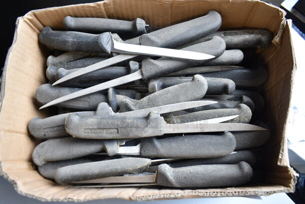 65 SHARPENED Stainless Steel Knives Including Boning/Fillet Knives. 65 Times Your Bid!  - Image 1 of 6
