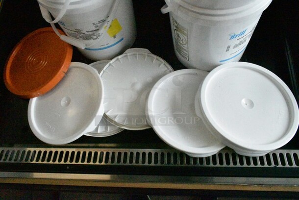ALL ONE MONEY! Lot of Poly Buckets and Lids.  - Image 4 of 12