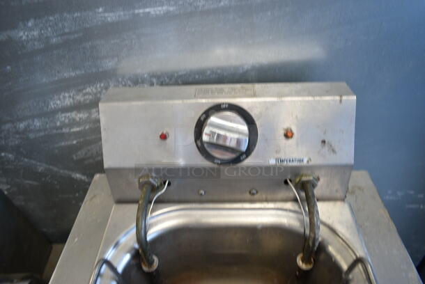 Eagle CLEF10-120 Red Hots Stainless Steel Commercial Electric Powered Countertop Single Bay Fryer. 120 Volts, 1 Phase.  - Image 3 of 6