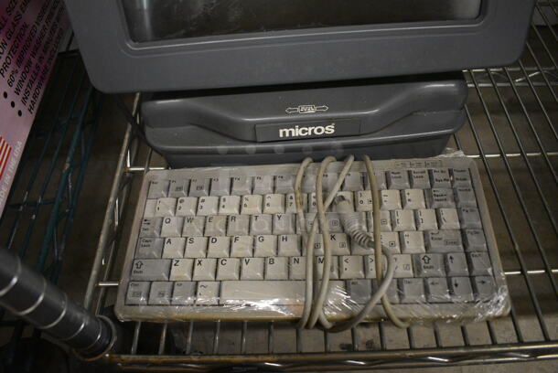 Micros 12" POS Monitor and Keyboard - Image 3 of 4