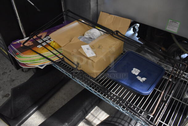ALL ONE MONEY! Tier Lot of Various Items Including Poly Lids, 2 Laundry Bag Racks - Image 1 of 5