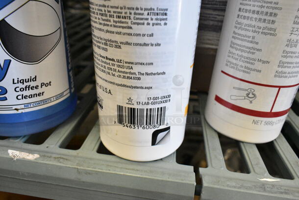 ALL ONE MONEY! Lot of 7 Various Cleaners Including Noble Klarly Koffee, Urnex Grindz, Urnex Cafiza, Diversey Heavy Duty Rotisserie Oven Cleaner - Image 5 of 8