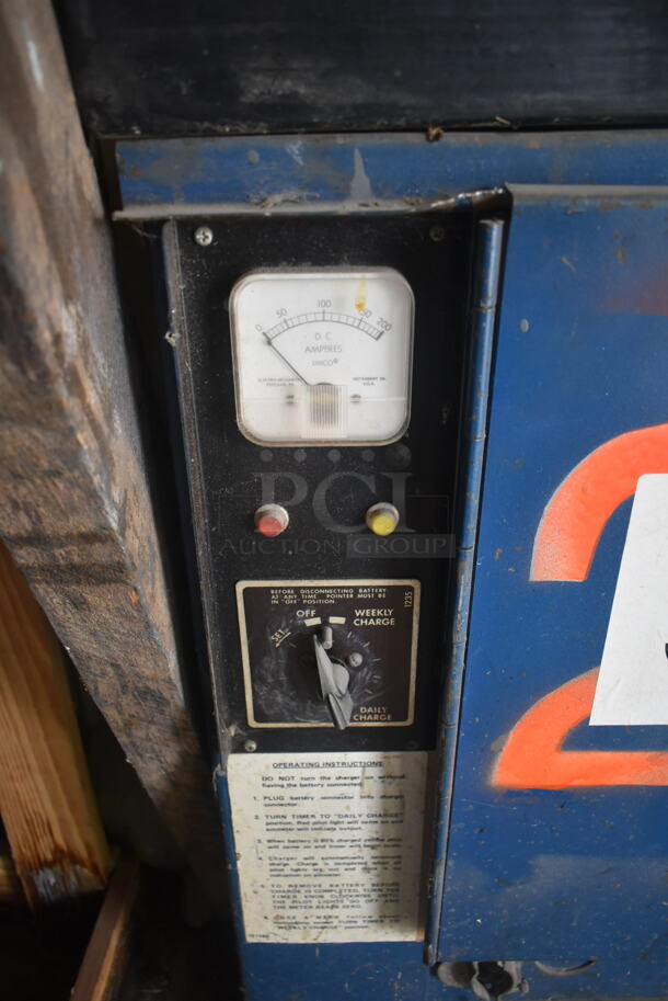 Hertner 3TF12-680 Blue Metal Floor Style Forklift Battery Charger. 220/440 Volts, 3 Phase. BUYER MUST REMOVE. - Image 3 of 4