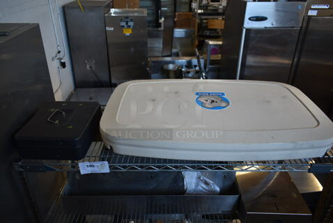 ALL ONE MONEY! Tier Lot of Koala Kare Wall Mount Diaper Changing Station and Black Cash Box.