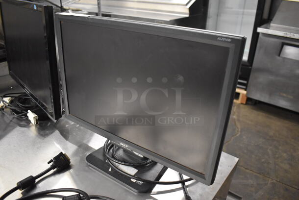 Acer AL2016W B 20" LCD Monitor w/ Power Cord and HD Cord - Image 2 of 7