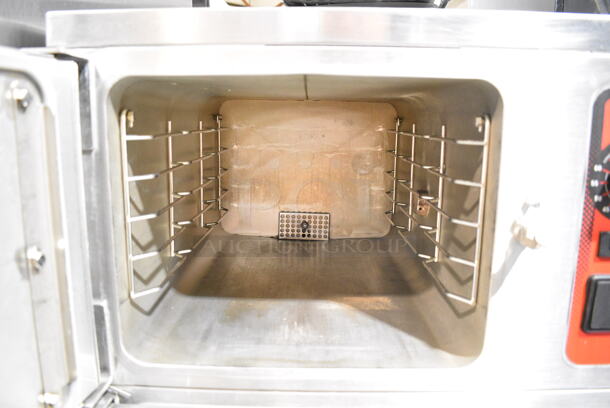 Vulcan C24GA6 Stainless Steel Commercial Floor Style Natural Gas Powered Double Deck Steam Cabinet. 125,000 BTU.  - Image 3 of 7