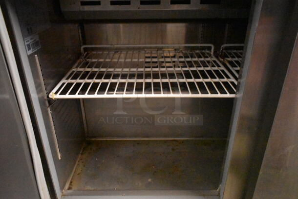 Avantco 178SCL2 Stainless Steel Commercial Sandwich Salad Prep Table Bain Marie Mega Top on Commercial Casters. 115 Volts, 1 Phase. Tested and Powers On But Does Not Get Cold
 - Image 4 of 8