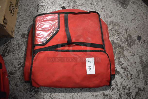 4 Red Poly Insulated Pizza Delivery Food Bags. 19x19x5. 4 Times Your Bid! - Image 4 of 5