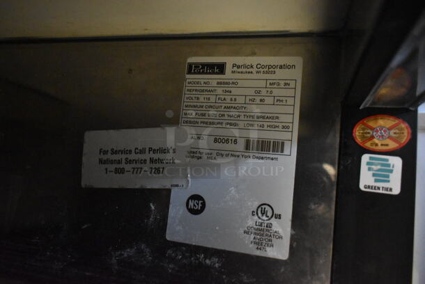 Perlick BBS60-RO Stainless Steel Commercial 2 Door Back Bar Cooler. 115 Volts, 1 Phase. Tested and Working! - Image 6 of 6