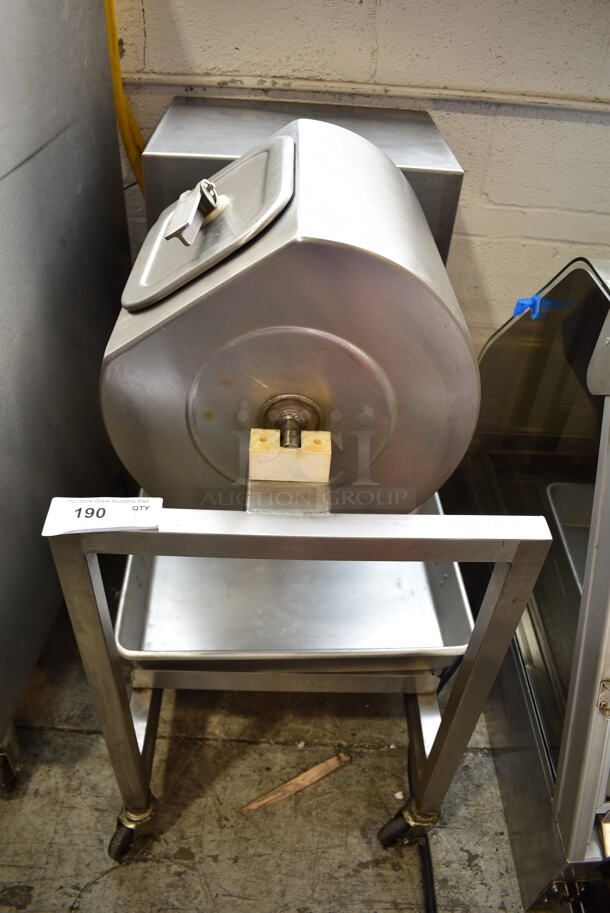 Quality Industries QMM-4 Stainless Steel Commercial Floor Style Marinator on Commercial Casters. 115 Volts, 1 Phase. Tested and Working! - Image 2 of 5