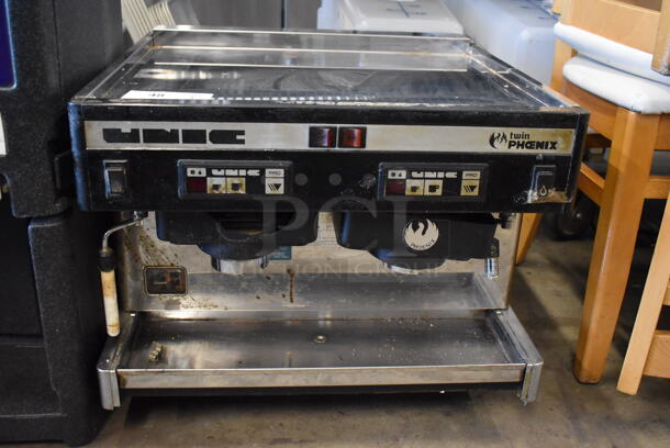 Unic TW PHOENIX Stainless Steel Commercial Countertop 2 Group Espresso Machine w/ Steam Wand. 220 Volts, 1 Phase. 23x22x19 - Image 2 of 8
