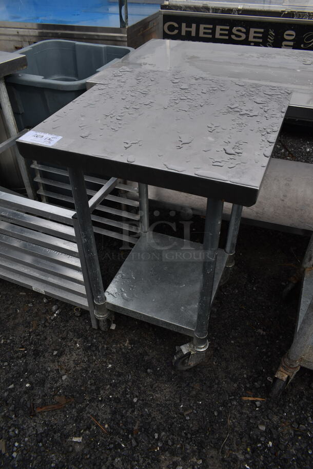 Stainless Steel Commercial Table w/ Under Shelf on Commercial Casters. - Image 1 of 4