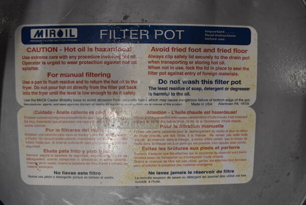 Miroil Metal Commercial Portable Oil Filtration System on Commercial Casters. 17x25x39 - Image 5 of 6