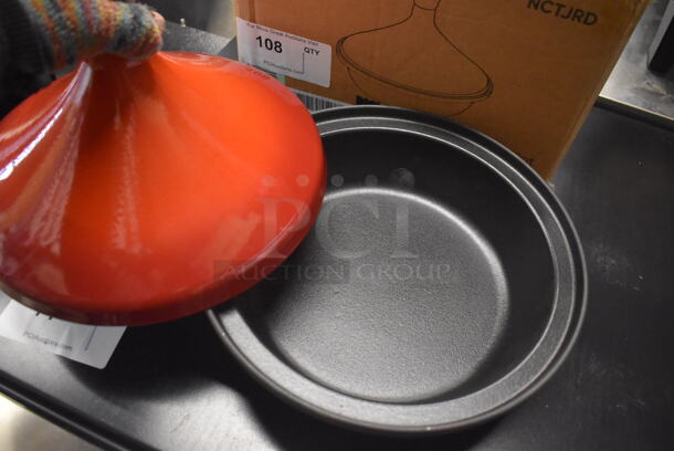 BRAND NEW IN BOX! Nutrichef NCTJRD Cast Iron Cooker Pot. 11.5x11.5x10 - Image 3 of 4