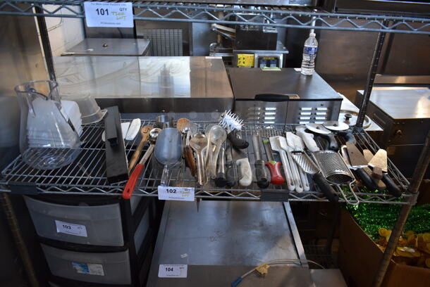 ALL ONE MONEY! Tier Lot of Various Utensils and Pitcher - Image 1 of 4