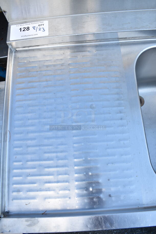 Stainless Steel 4 Bay Sink w/ Dual Drain Boards, 2 Faucet and 2 Handle Sets. Bay 10x15 - Image 8 of 9