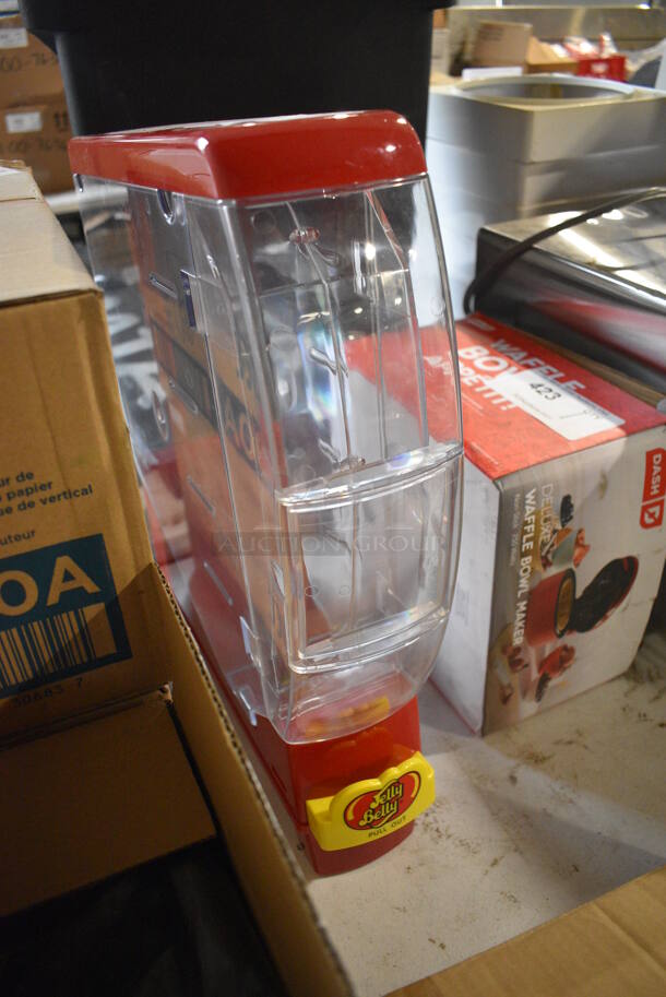 Jelly Belly Clear and Red Poly Hopper. 4x16.5x18.5 - Image 3 of 3