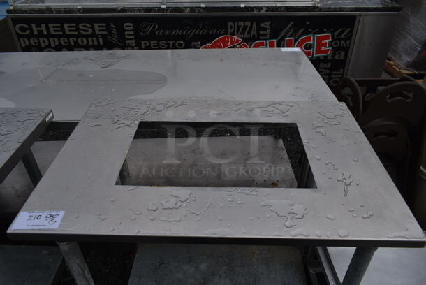 Stainless Steel Commercial Table w/ Cut Out and Under Shelf on Commercial Casters. - Image 2 of 4