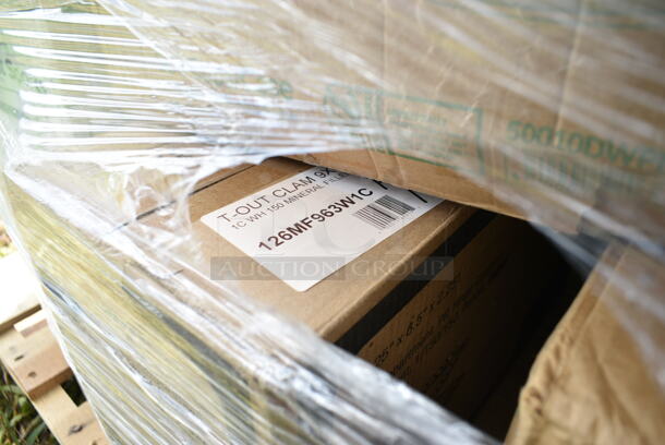 PALLET LOT of 28 BRAND NEW Boxes Including 795PTOKFT1 Choice Kraft Microwavable Folded Paper #1 Take-Out Container 4 3/8" x 3 1/2" x 2 1/2" - 450/Case, 795KFT44RNPE Choice 44 oz. Round Kraft PE-Lined Microwavable Take-Out Container 7 5/16" x 2 5/8" - 300/Case, 433783 Containers, 2 Box 129MCR16B Choice 16 oz. Black 6 1/4" Round Microwavable Heavy Weight Container with Lid - 150/Case, 485WB9NEONW Choice 9" Neon Extra Wide Pointed Wrapped Boba Straw - 1600/Case, 129MF963W1C Ecopax 9" x 6" 1-Compartment Microwaveable White Mineral-Filled Plastic Hinged Take-Out Container - 150/Case, 50010DWPLAKR EcoChoice 10 oz. Smooth Double Wall Kraft Compostable Paper Hot Cup - 500/Case, 433CARTRAY2L EcoChoice Molded Fiber / Pulp 8-44 oz. 2-Cup Carrier with Large Tray - 100/Case, 795KFT44RNPE Choice 44 oz. Round Kraft PE-Lined Microwavable Take-Out Container 7 5/16" x 2 5/8" - 300/Case, 966UPWIDEKFT-500 OneUp by Choice Kraft 2-Ply Wide Interfold 6 1/2" x 8 1/2" Dispenser Napkin - 6000/Case, 2 Box 130BSPORKWP Choice Individually Wrapped Medium Weight Black Plastic Spork - 1000/Case, 2 Box 966TALLFLDB Choice White Tall-Fold 6" x 13" Dispenser Napkin - 8000/Case, 500TO993 Choice 9" x 9" x 3" Microwavable 1-Compartment Black / Clear Plastic Hinged Container - 100/Case. 28 Times Your Bid!  - Image 9 of 12