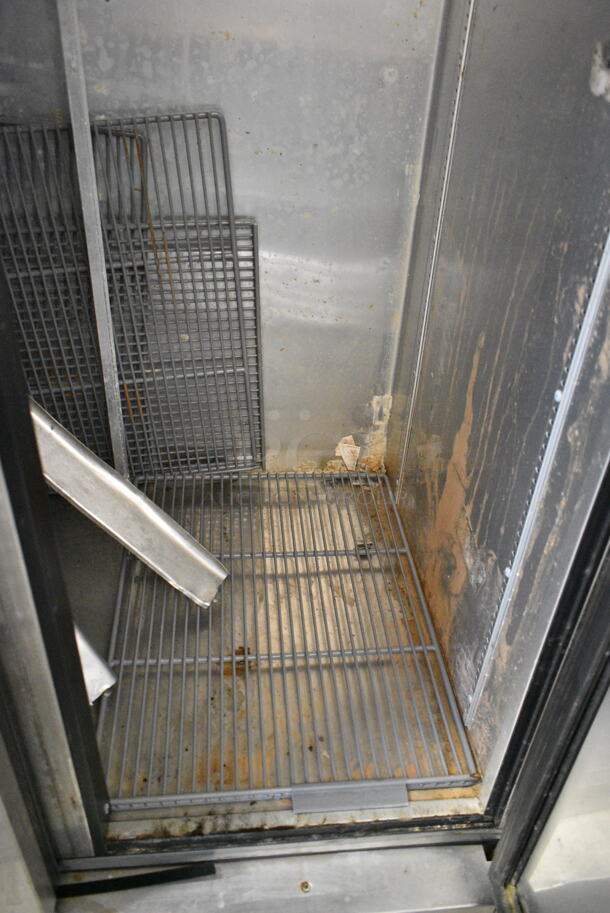 2017 True T-35 Stainless Steel Commercial 2 Door Reach In Cooler w/ Poly Coated Racks on Commercial Casters. 115 Volts, 1 Phase. Tested and Powers On But Does Not Get Cold - Image 6 of 9