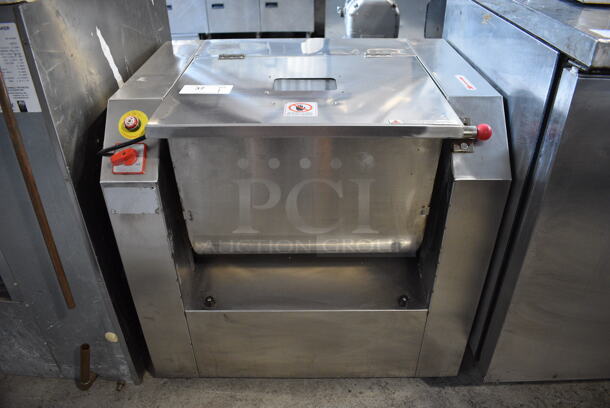 Stainless Steel Commercial Floor Style Meat Mixer. 250 Volts, 1 Phase. 31x24x29