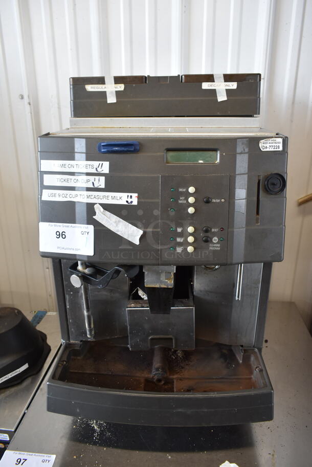 Schaerer Ambiente Stainless Steel Commercial Countertop Coffee Espresso Machine w/ 2 Hoppers and Steam Wand. 210 Volts.  - Image 1 of 10