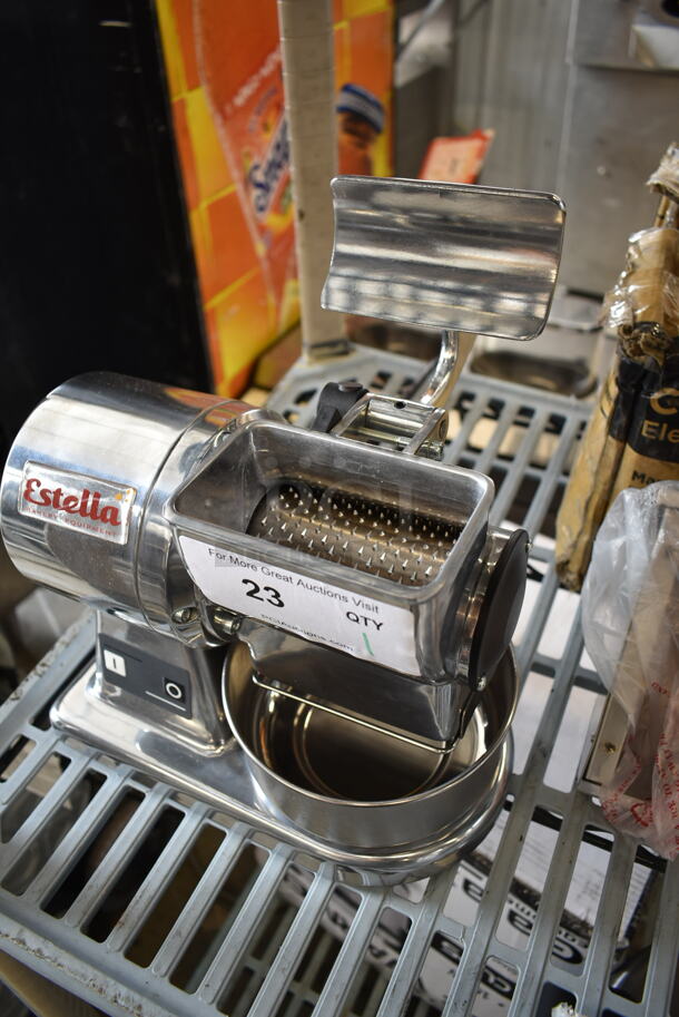 BRAND NEW SCRATCH AND DENT! Estella 348CG12 Stainless Steel Commercial Countertop Cheese Grater. 120 Volts, 1 Phase. Tested and Working! - Image 6 of 9