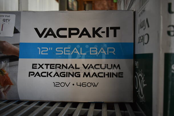 BRAND NEW SCRATCH AND DENT! VacPak-It 186VME12SS Stainless Steel External Vacuum Packaging Machine with 12" Seal Bar. 120 Volts, 1 Phase. Tested and Working! - Image 3 of 5