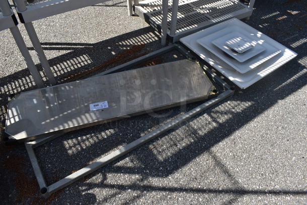 ALL ONE MONEY! Lot of Metal Frame, Metal Shelf and Metal Vent Cover. Includes 48x14x1.5