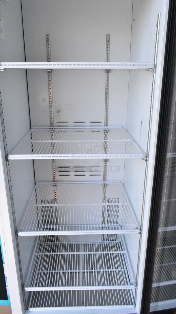 2019 Habco SE18 Metal Commercial Single Door Reach In Cooler Merchandiser w/ Poly Coated Racks. 115 Volts, 1 Phase. Tested and Working! - Image 3 of 4