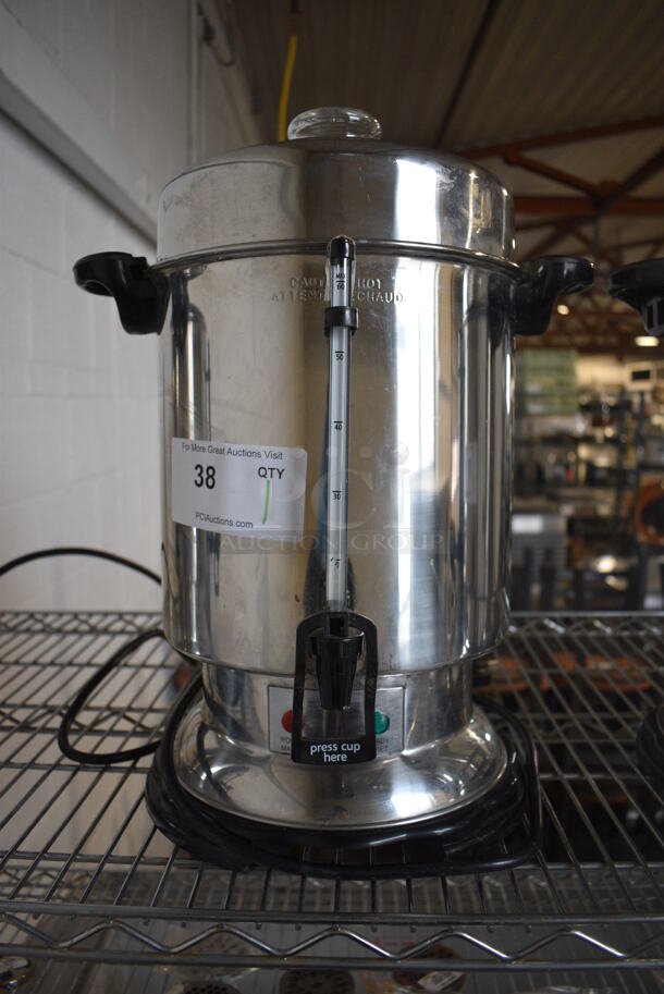 Hamilton Beach Chrome Finish Coffee Urn. 16x14x17