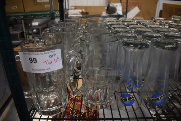 ALL ONE MONEY! Tier Lot of Various Glasses Including Tall Mugs, Carafes and Beverage - Image 5 of 5
